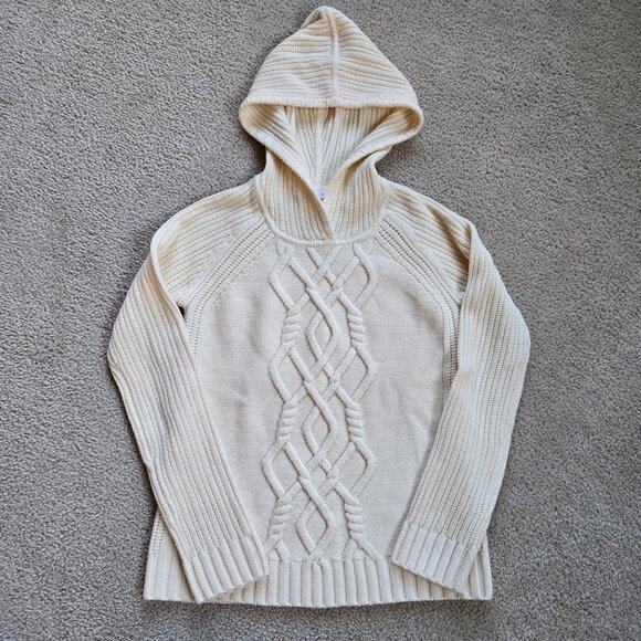 Athleta Sweaters - NWOT 100% Merino Hoodie Aran Design Celtic
